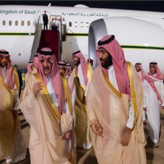سمو #ولي_العهد يصل للمنطقة #الشرقية