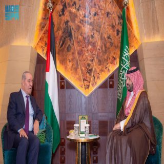 سمو #ولي_العهد يستقبل نائب رئيس دولة فلسطين
