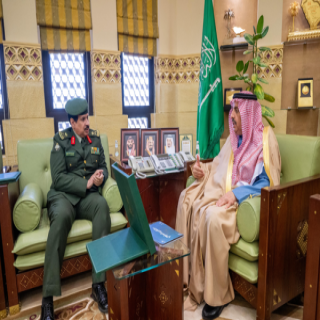 وكيل إمارة منطقة الرياض يستقبل اللواء الرويس مدير جوازات المنطقة المكلف