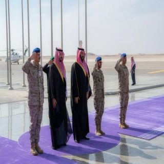 سمو #ولي_العهد  يفتتح مرافق قاعدة الملك سلمان الجوية